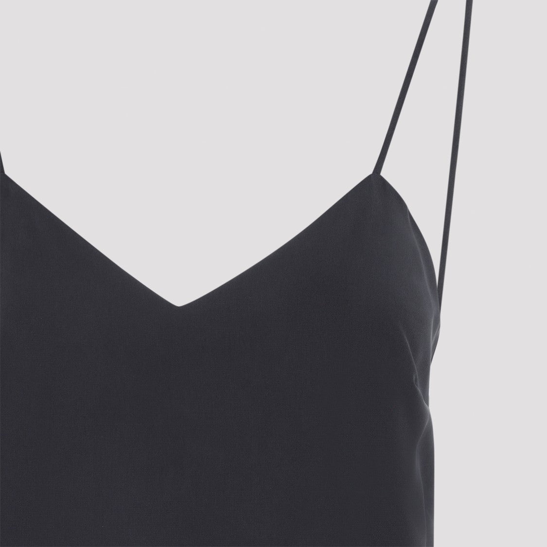Max Mara Silk V-Neck Top With Spaghetti Straps