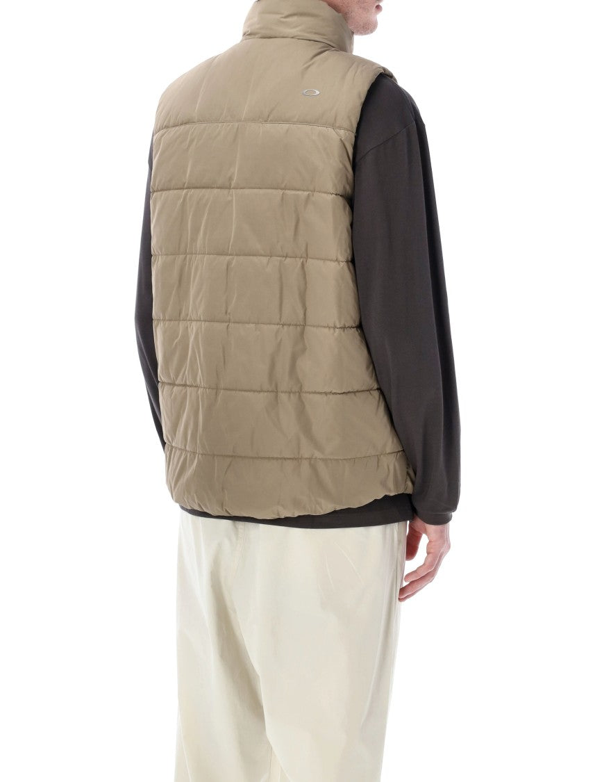 Oakley Technical Padded Vest With Concealed Zippers And High Collared Design