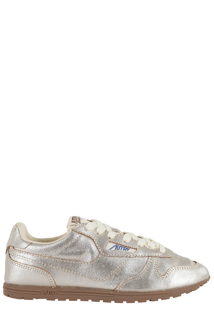 Autry Metallic Leather Windspin Sneakers