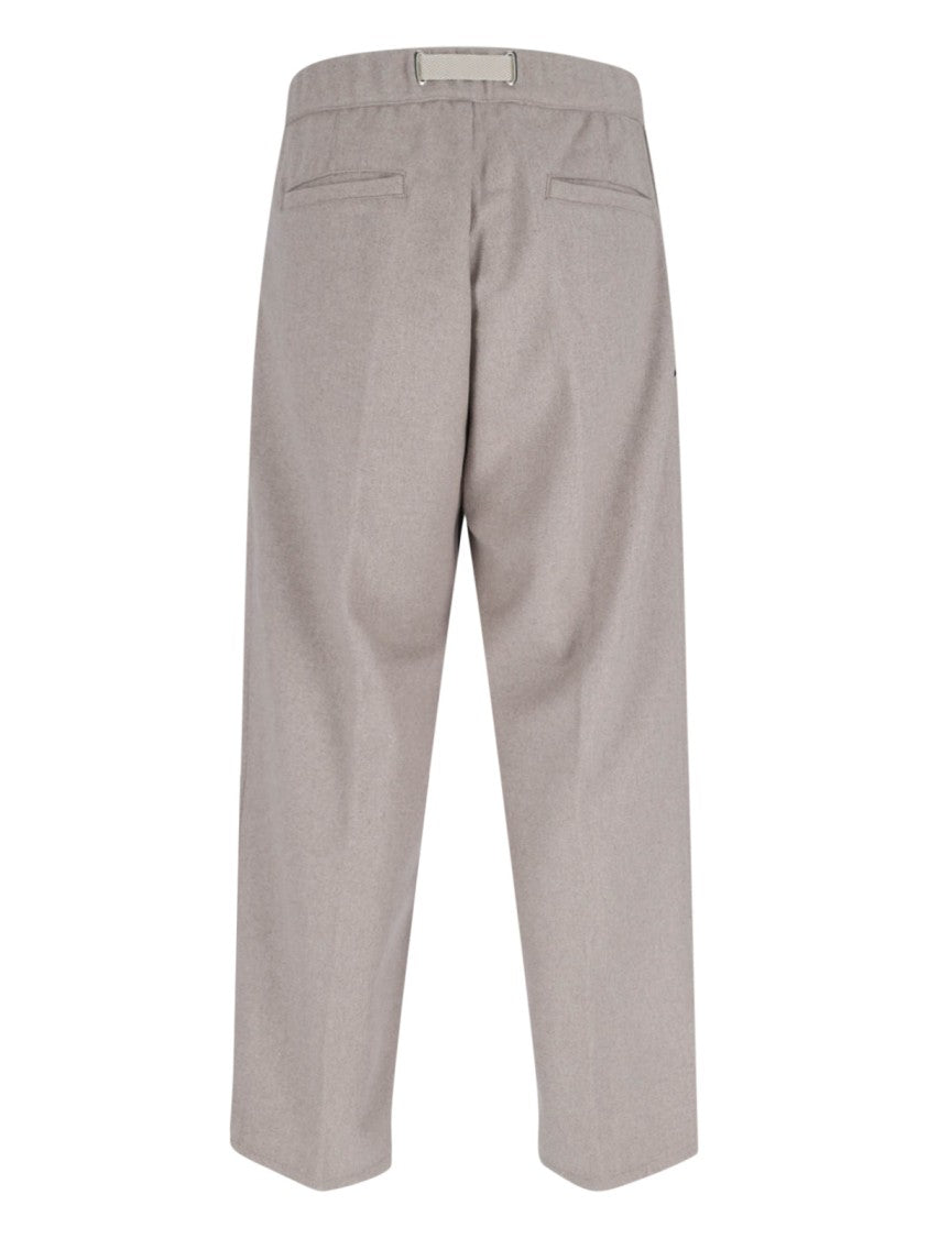 White Sand Wool-Blend Pants – Grey