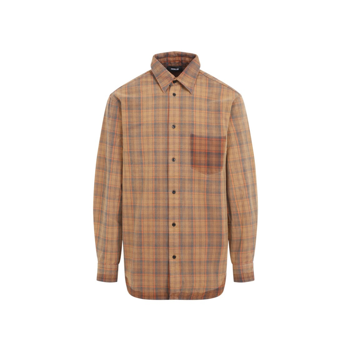 Egonlab Plaid Cotton Shirt With Chest Pocket And Relaxed Fit