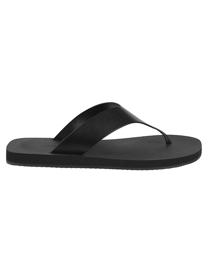 The Row Black Dune Classic Ginza Flat Sandals