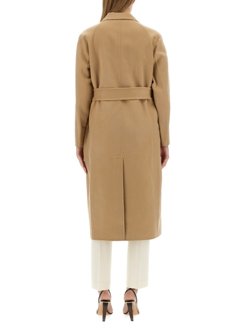 Theory Belted Wool And Cashmere Blend Coat