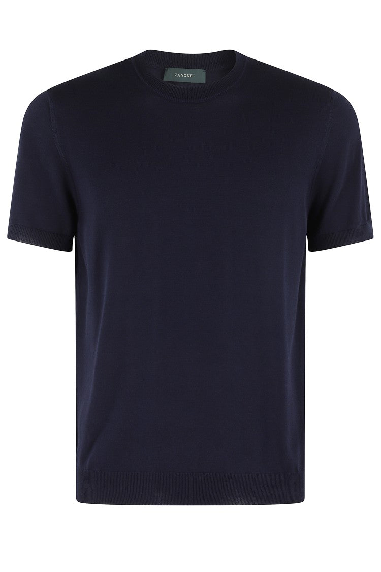 Zanone Regular-Fit Cotton Knit Sweater With Ribbed Trims