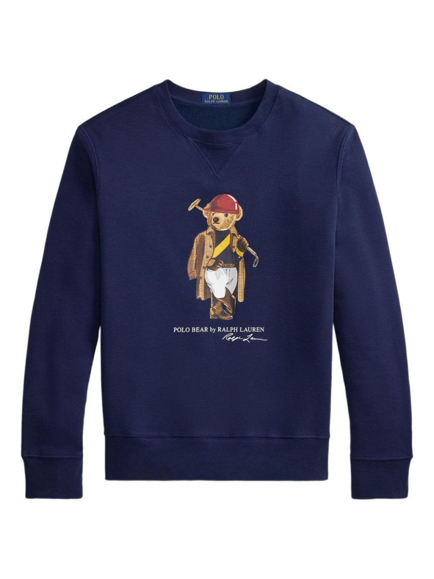 Polo Ralph Lauren Crew Neck Sweatshirt With Equestrian Bear Graphic