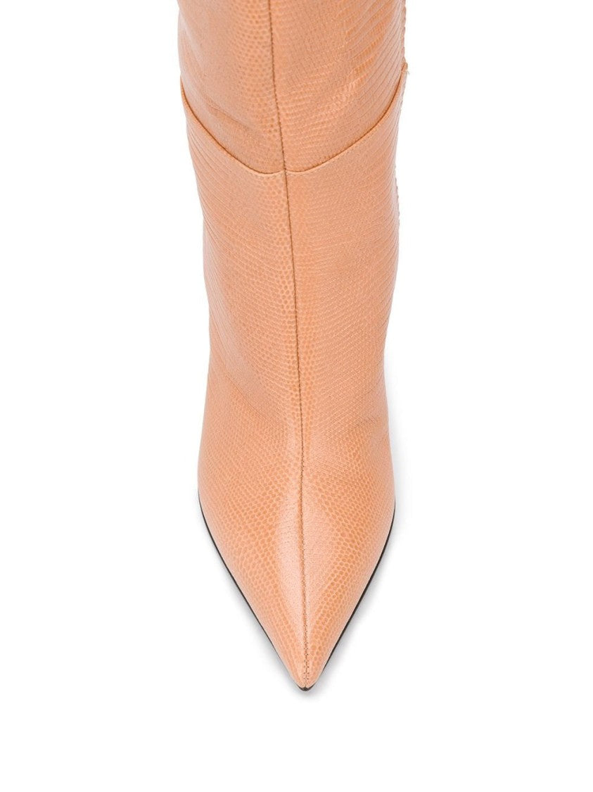 Sergio Rossi Pointed Toe High Block Heeled Long Boots