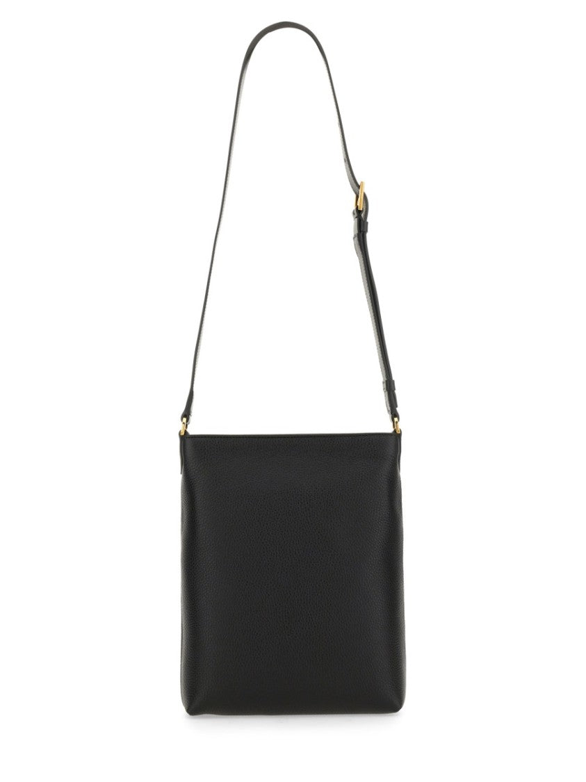 Tom Ford Textured Calf Leather Crossbody Bag With Adjustable Strap