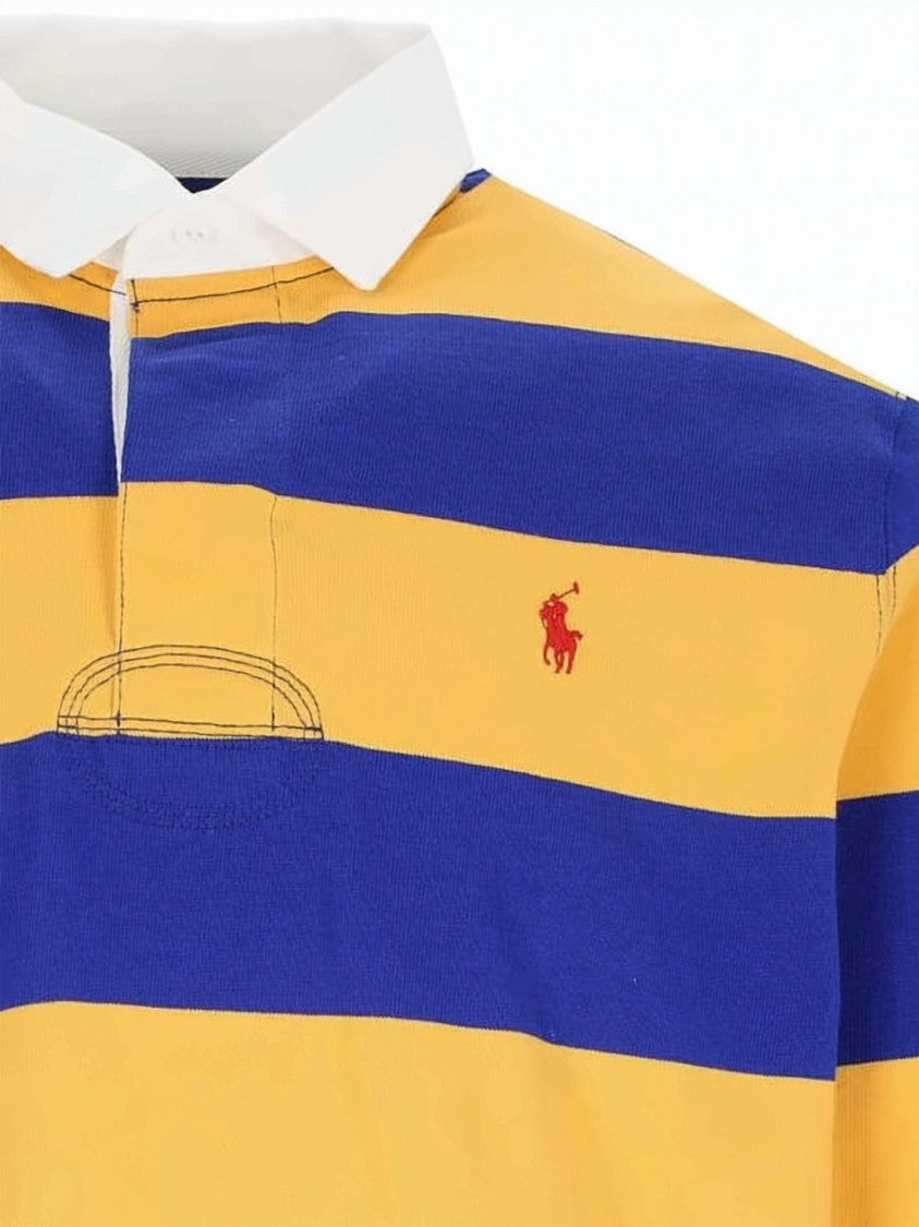 Polo Ralph Lauren Long-Sleeve Rugby Shirt With Bold Horizontal Stripes