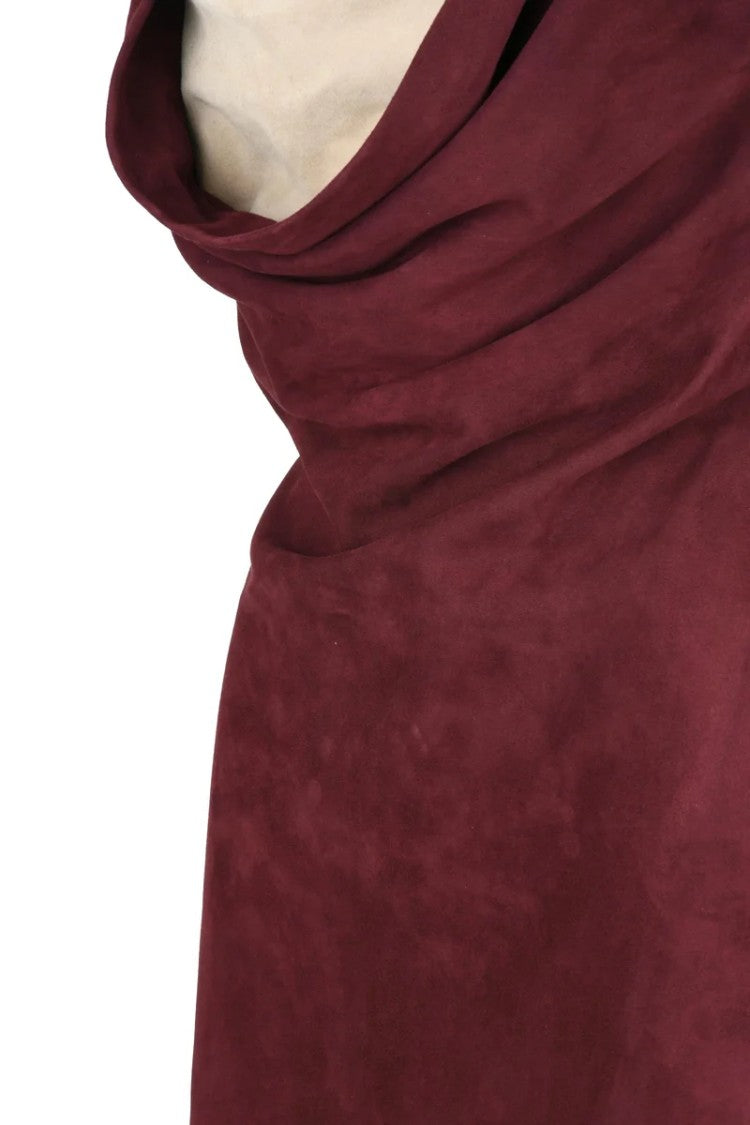 Bottega Veneta Suede Dress Jewel Shoulder - Red