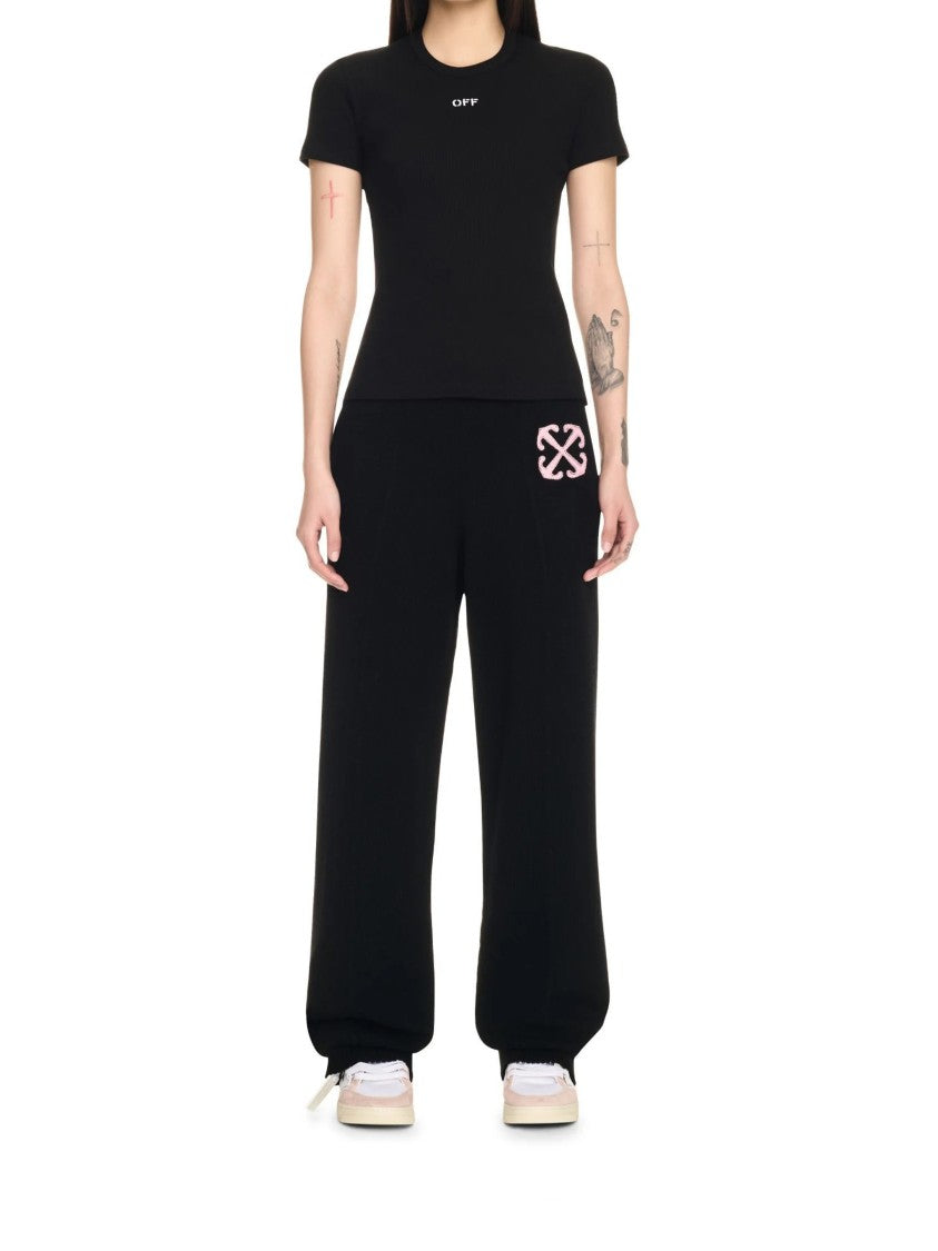 Off-White Off Stamp Rib Basic Cotton T-Shirt