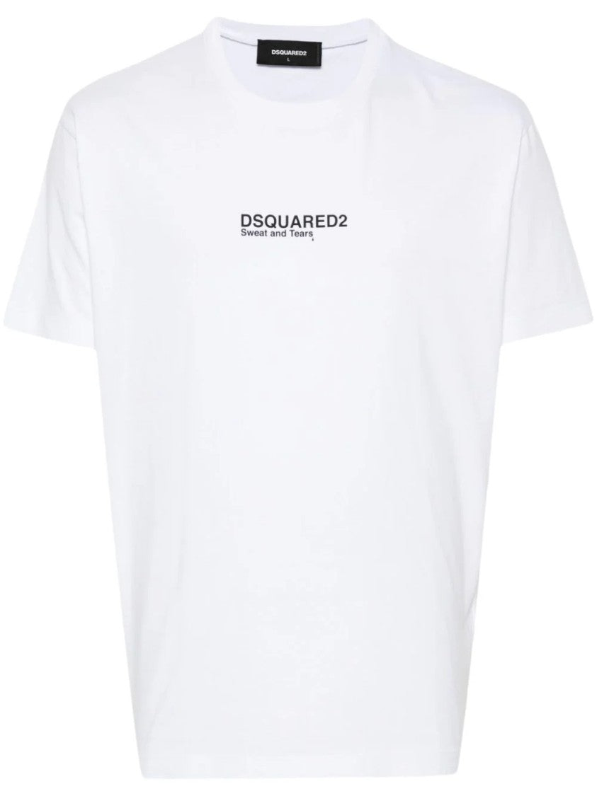 Dsquared2 White T-Shirt With Distinctive Logo Detail