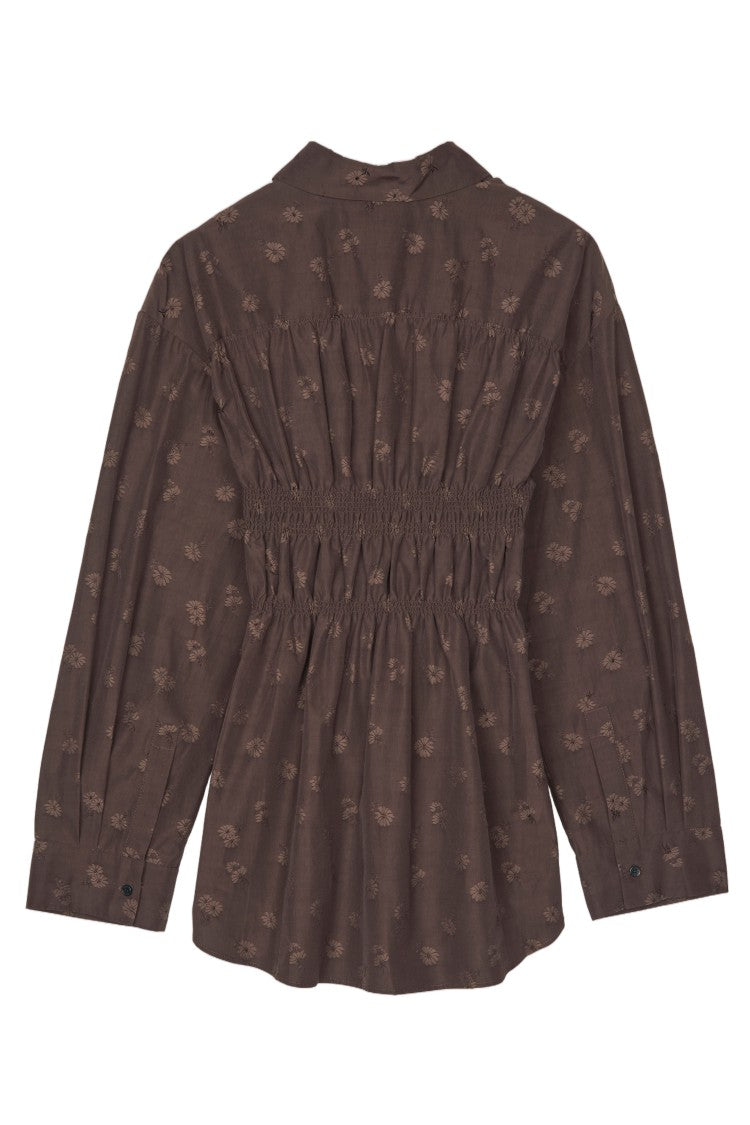 Cecilie Bahnsen Ditsy Floral Jacquard Long-Sleeved Shirt With Fitted Silhouette
