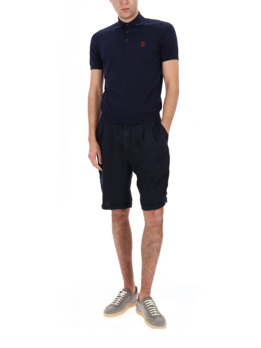 Brunello Cucinelli Relaxed-Fit Elastic-Waist Linen Bermuda Shorts