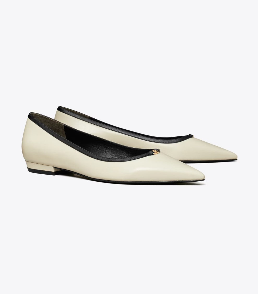 Tory Burch Pointed-Toe Ballerina Flats