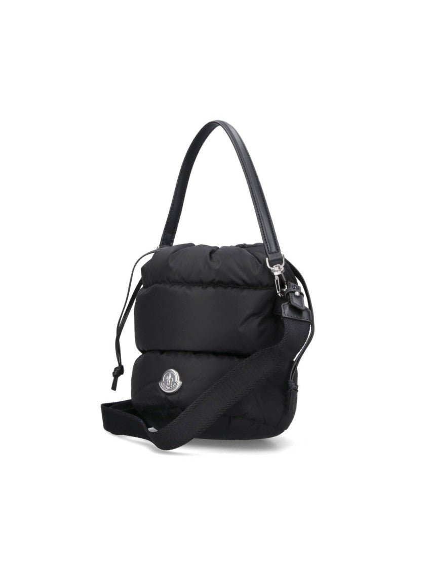 Moncler Black Caradoc Quilted Nylon Bucket Bag