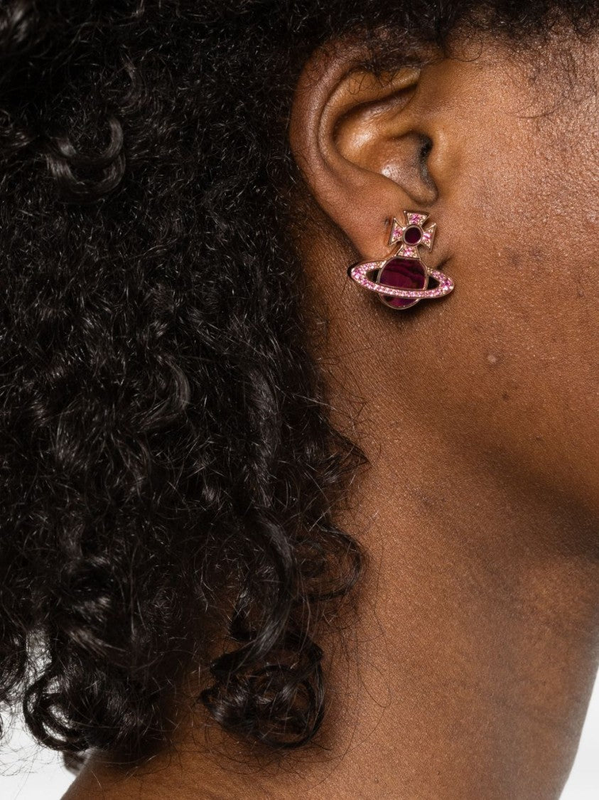 Vivienne Westwood Pink Orb Design Earrings