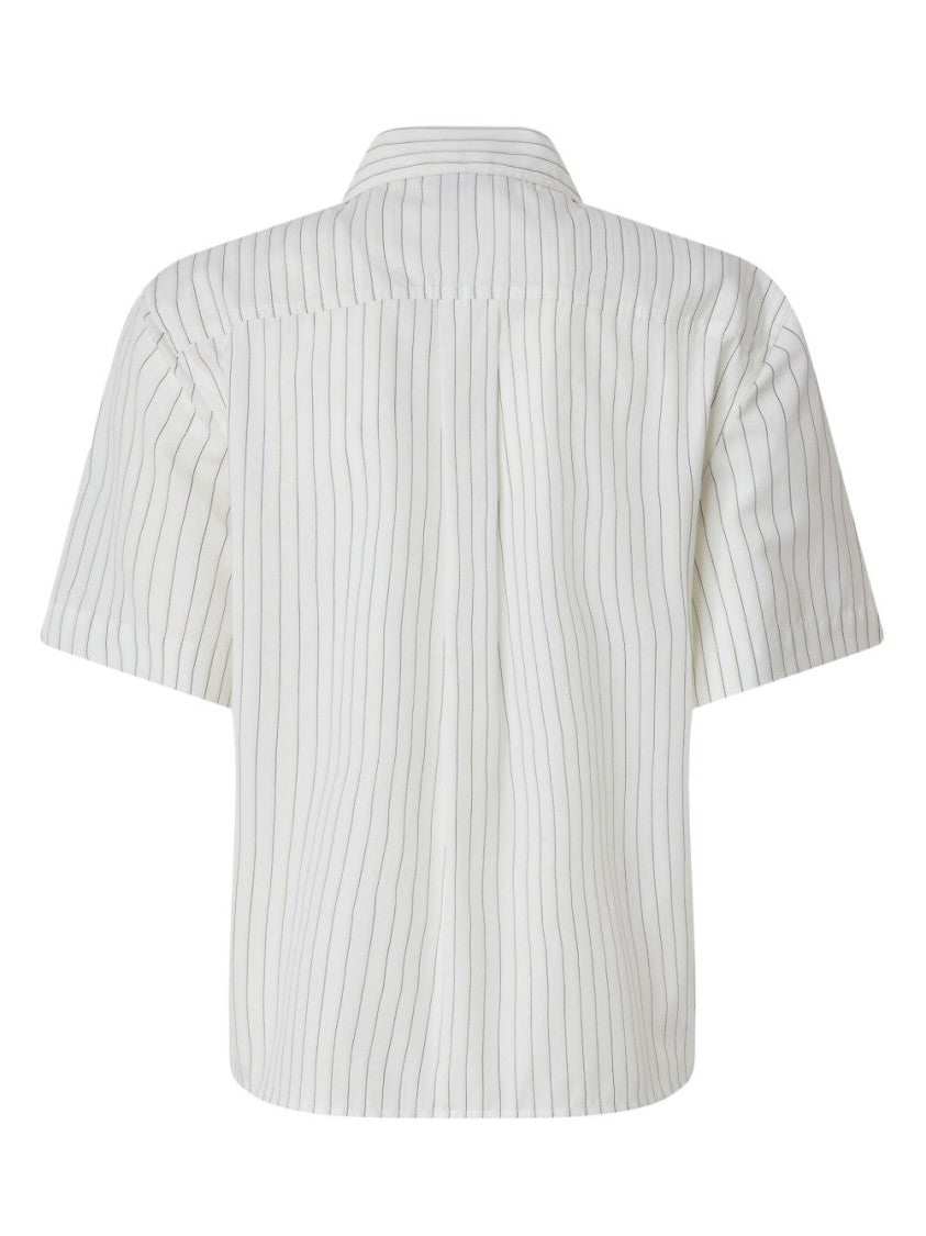 Pinko Multicolored Striped Short Sleeve Button-Up Shirt