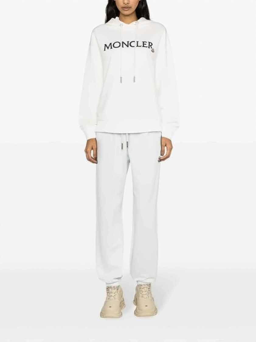 Moncler Embroidered Logo Cotton Sweatshirt With Hood And Relaxed Fit