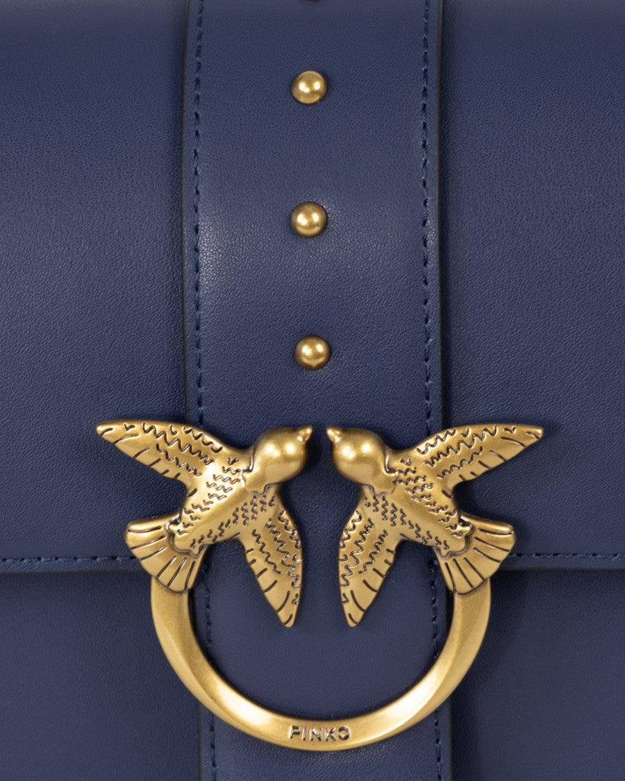 Pinko Medium Love Bag Blue Crossbody Bag
