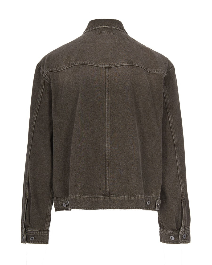 Represent Washed Cotton Denim Jacket