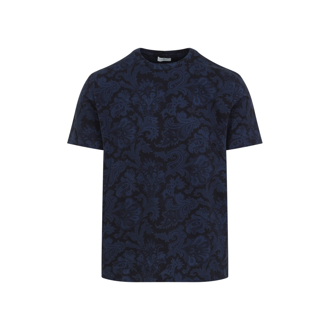 Etro Print On Blue Base Cotton Shirt