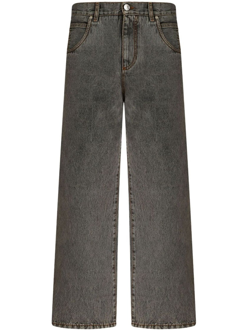Etro Mid-Rise Straight-Leg Jeans With Pegaso Motif