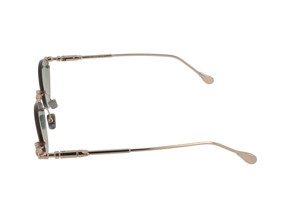 Kuboraum Green Gradient Lens Lightweight Titanium Rimless Sunglasses