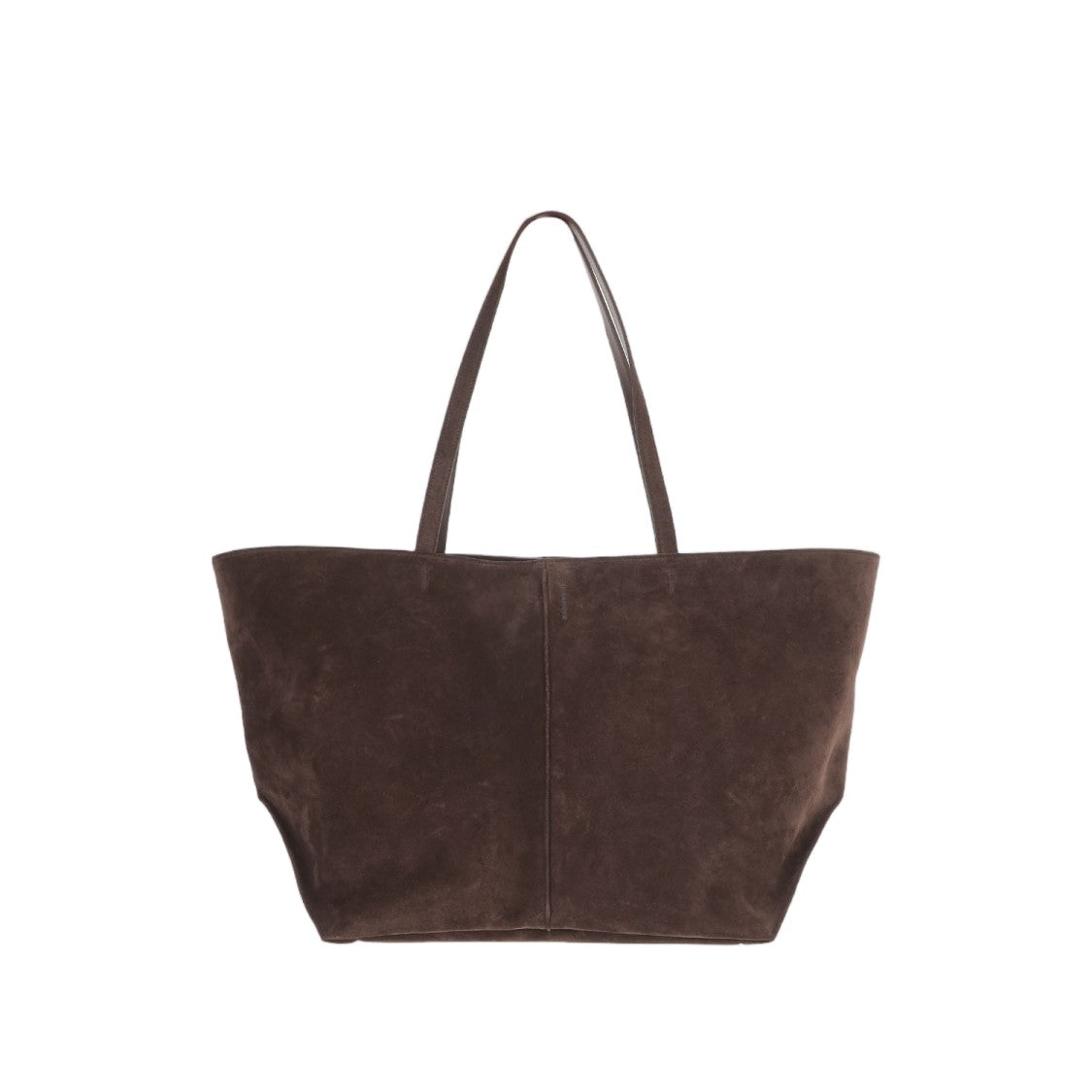 Jil Sander Brown Suede Tote Bag With Leather Handles