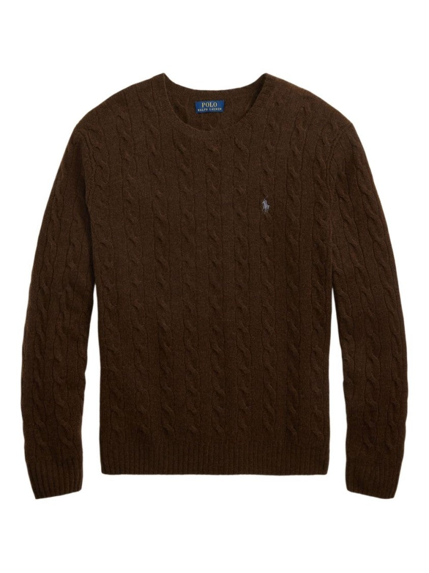 Polo Ralph Lauren Classic Cable-Knit Sweater In Rich Brown Tone