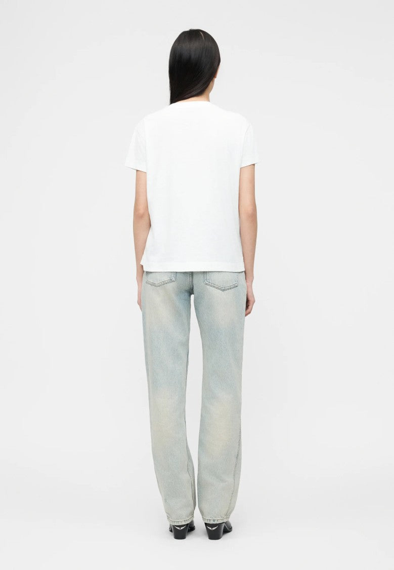 Zadig & Voltaire White Wing-Shaped Embellishment T-Shirt