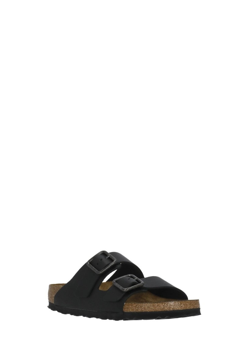 Birkenstock Black Arizona Buckle Leather Sandals