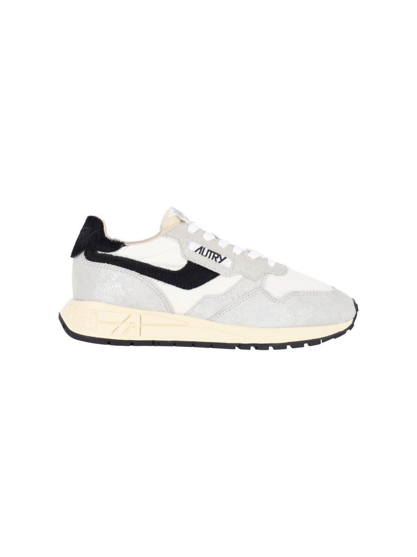 Autry Silver Leather Reelwind Low Sneakers