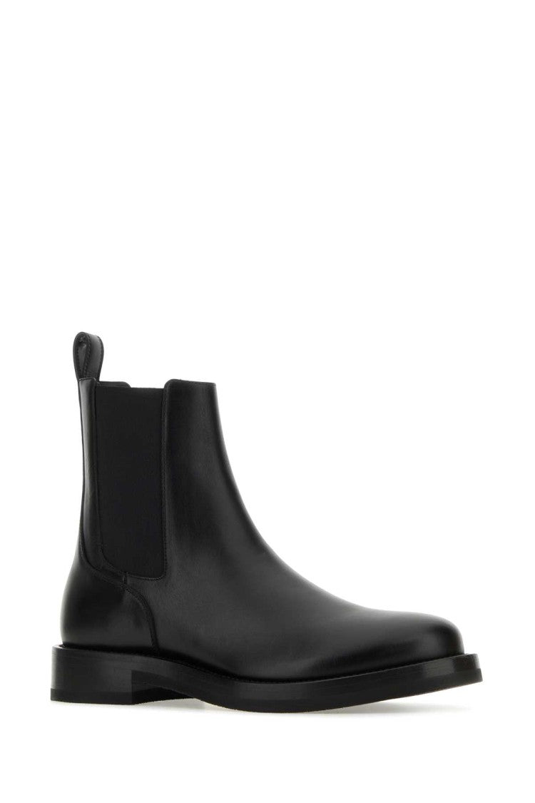 Valentino Garavani Black Leather Rockstud Ankle Boots