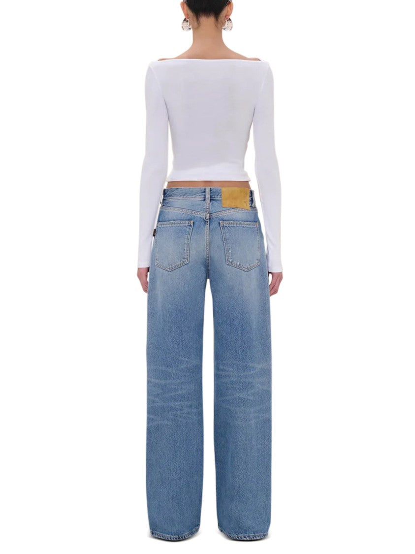 Haikure High-Waisted Wide-Leg Denim Trousers With Classic Five-Pocket Design