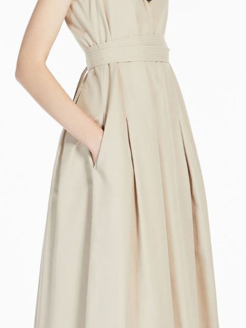 Max Mara Sleeveless Midi Dress With Fitted Waist