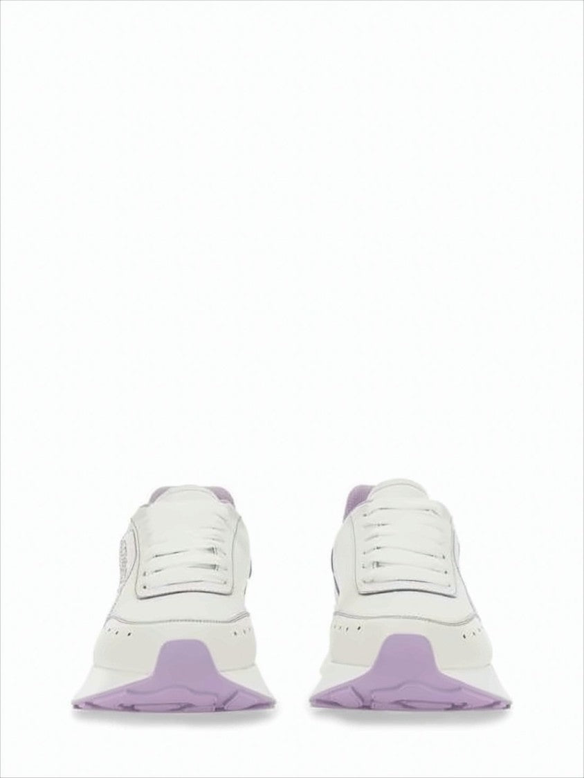Alexander Mcqueen Lavender-Accented White Sneakers