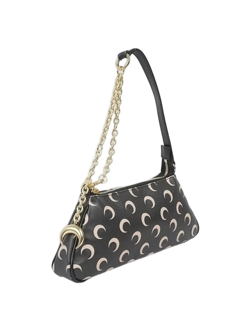 Marine Serre Elongated Black Shoulder Bag