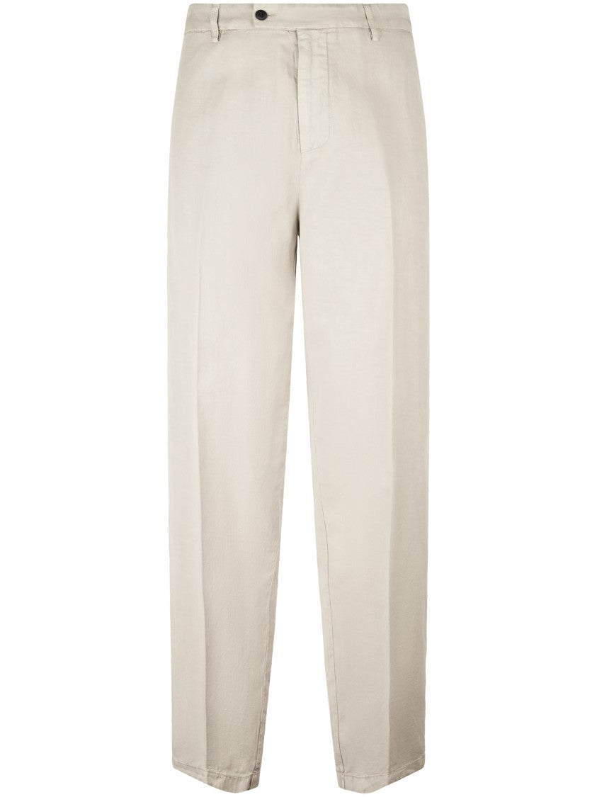 Dondup Tailored Neutrals Trousers With Classic Straight-Leg Cut