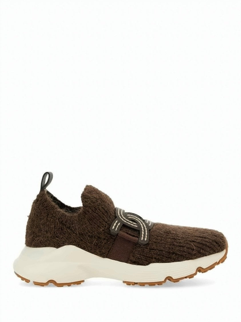 Tod's Textured Knit Sneakers With Distinctive Stitched Detail