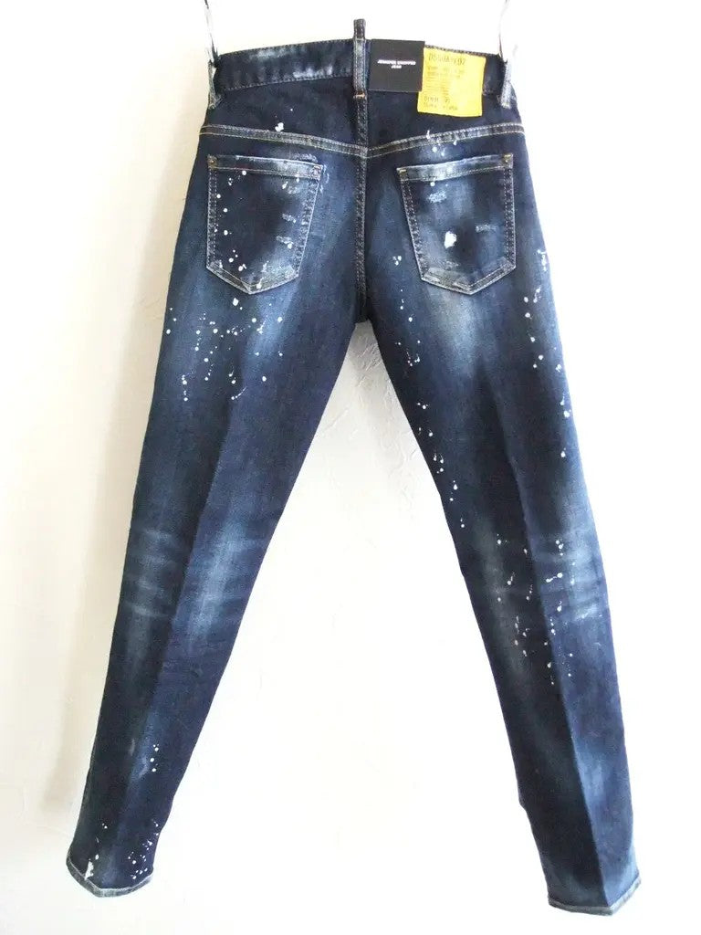 Dsquared2 Distressed Dark Denim Jeans