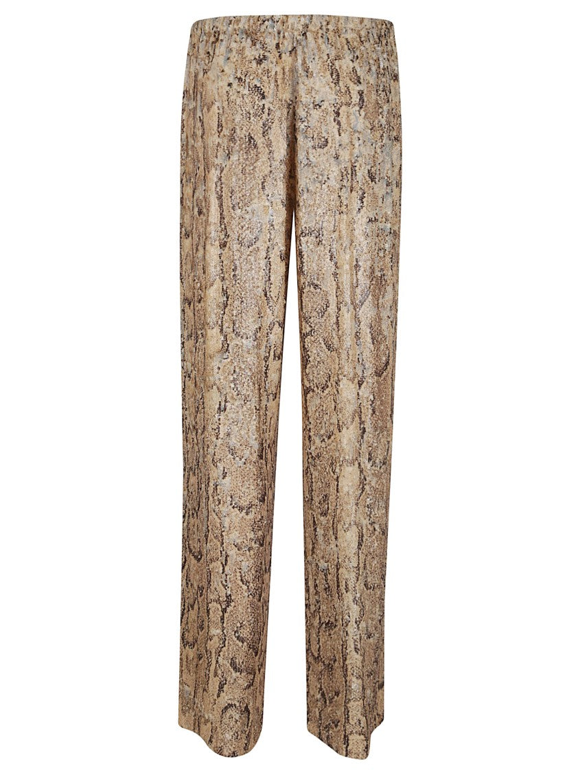 Dries Van Noten Snake Print Relaxed Fit Pants With Intricate Textures