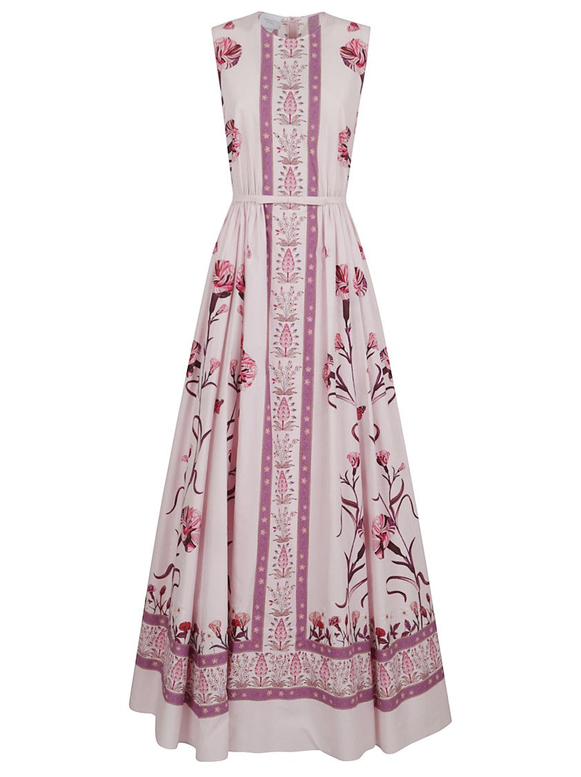 Giambattista Valli Sleeveless Maxi Dress With Intricate Floral Patterns