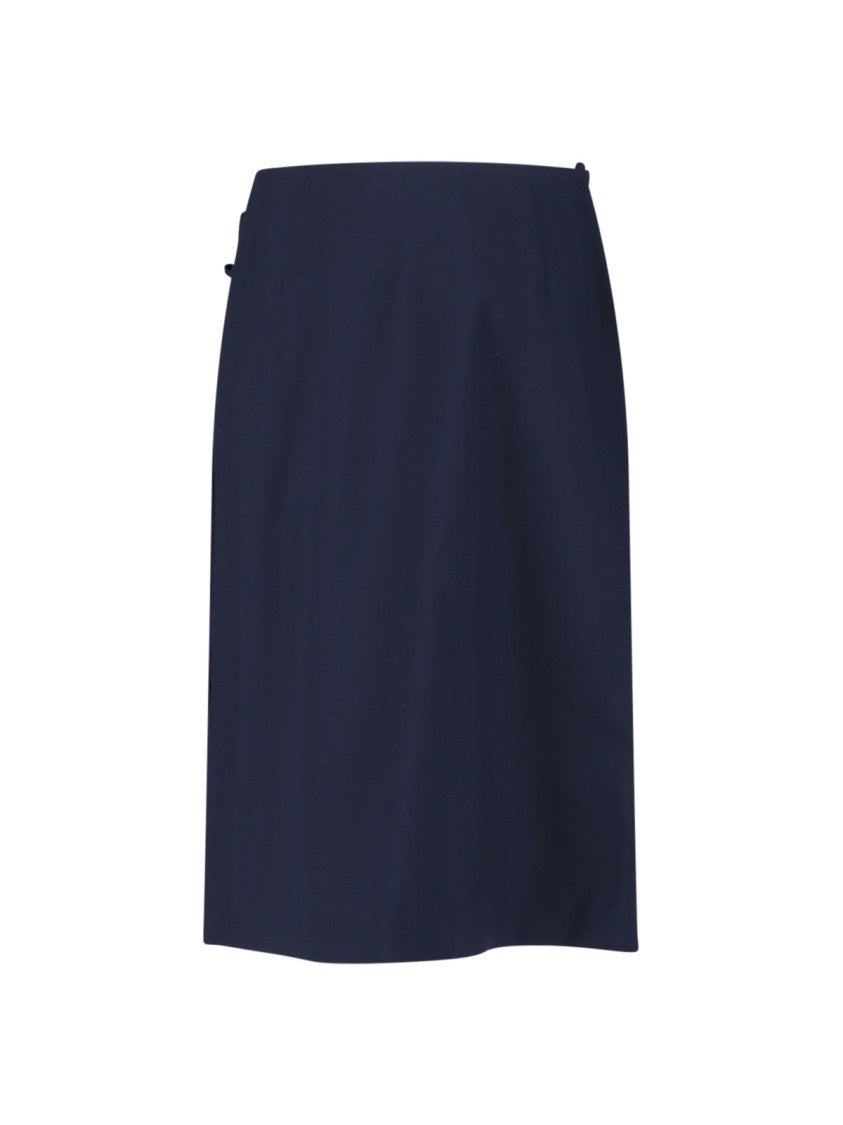 Marni Wallet Skirt Midi – Navy Blue