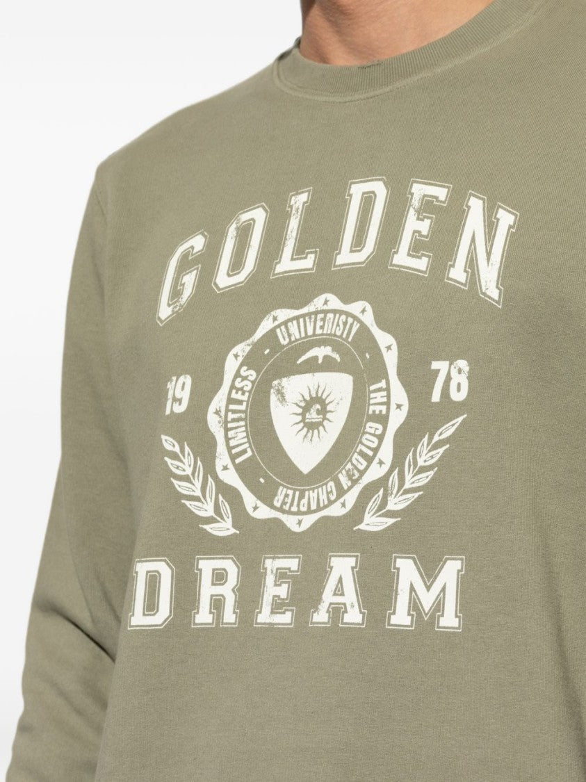 Golden Goose Casual Crewneck Collegiate Graphic Sweater