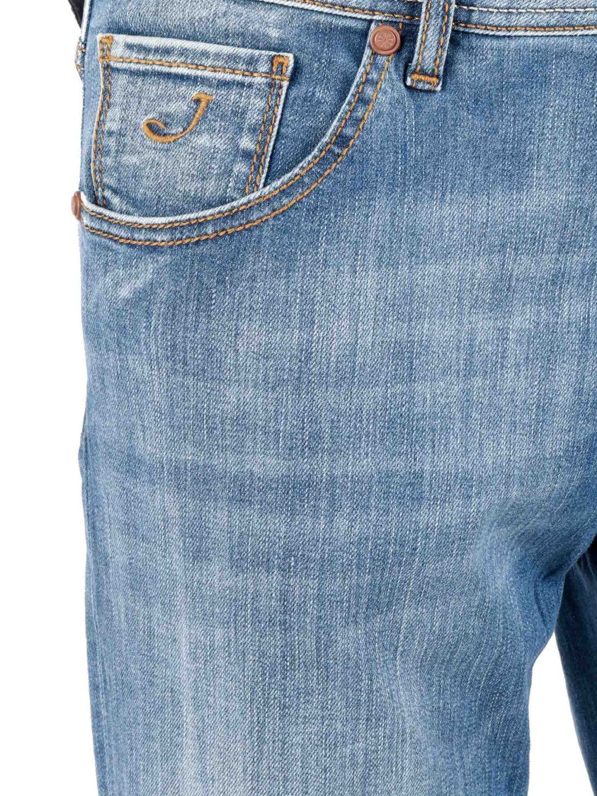 Jacob Cohen Light Blue Scott Cropped Jeans