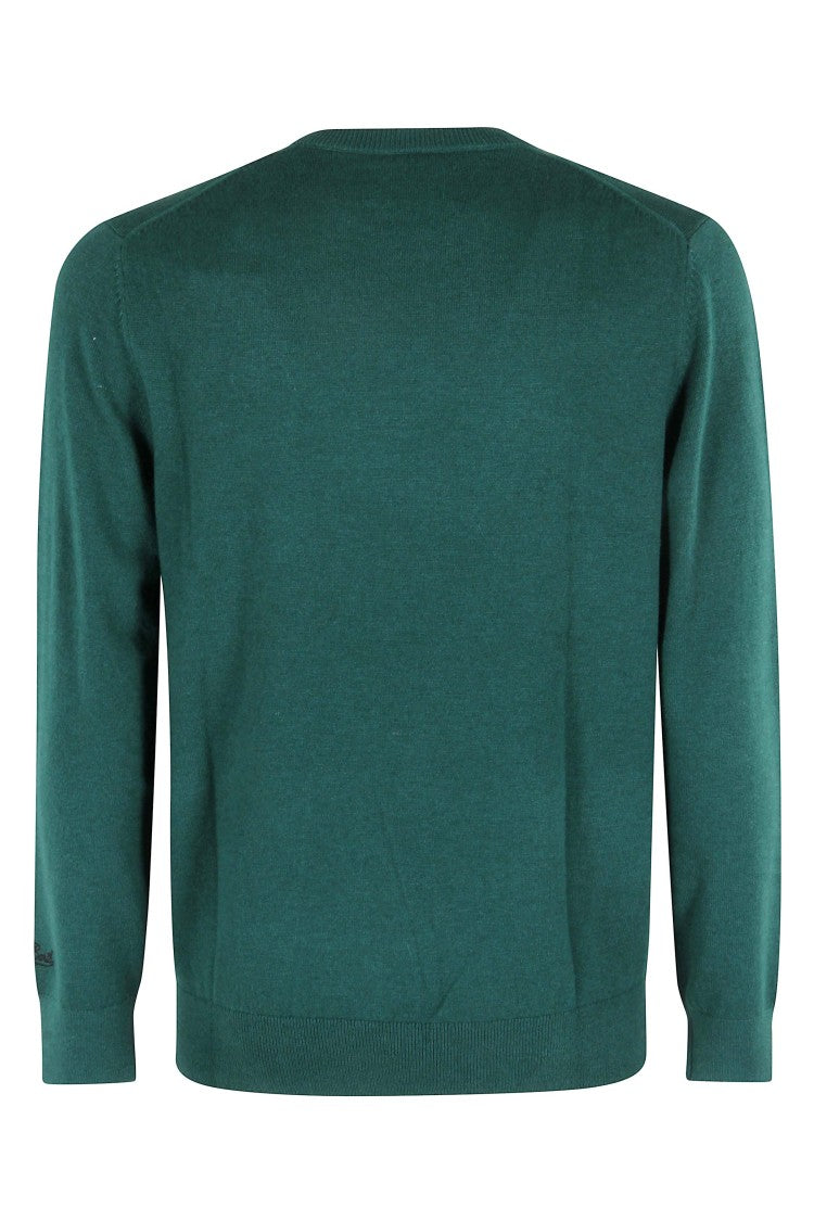 Mc2 Saint Barth Green Light Ribbed-Collar Sweater