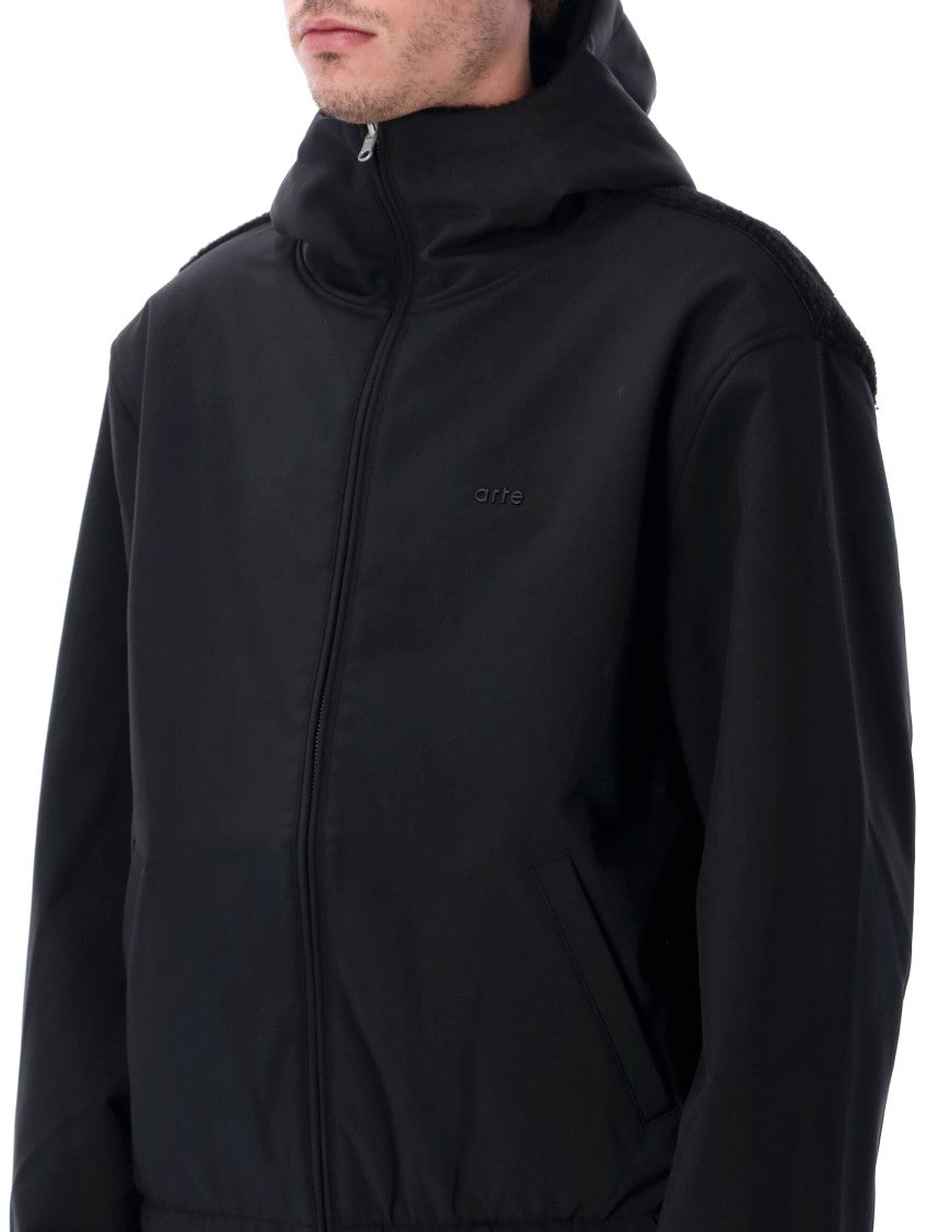 Arte Antwerp Reersible Nylon And Sherpa Technical Hooded Jacket