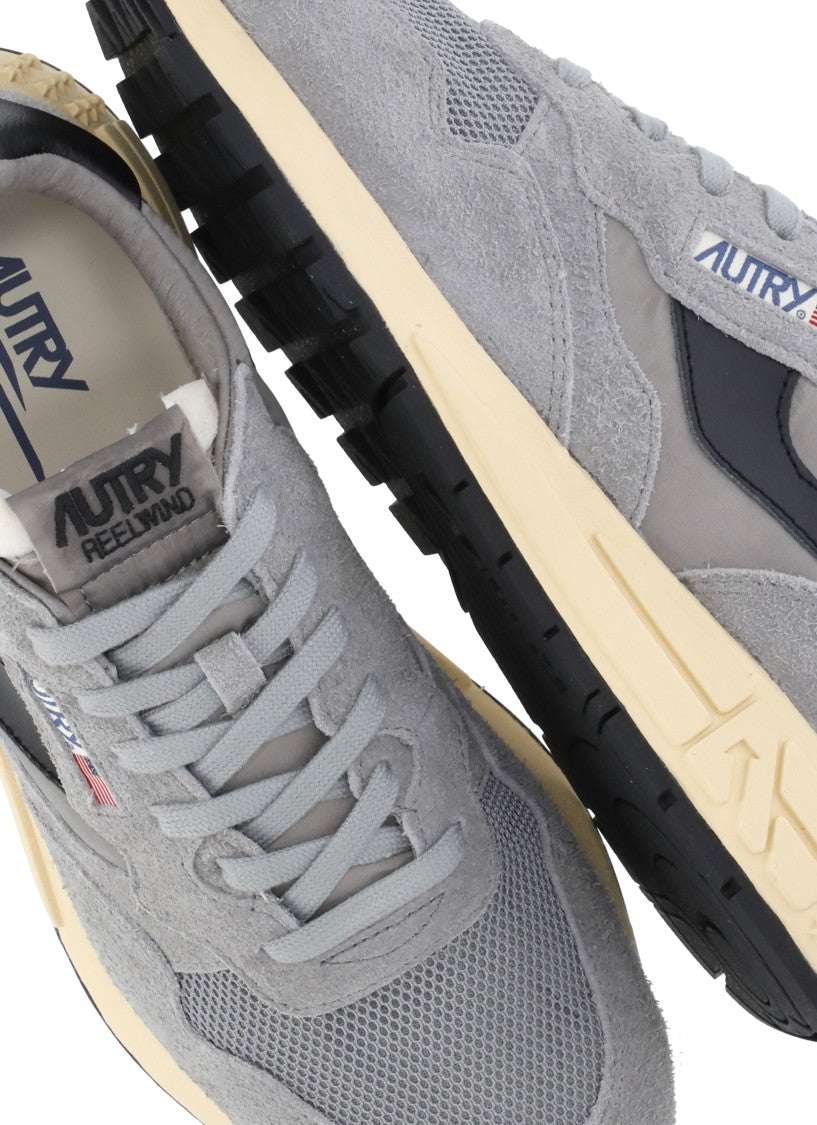 Autry Suede Contrast Heel Sneakers