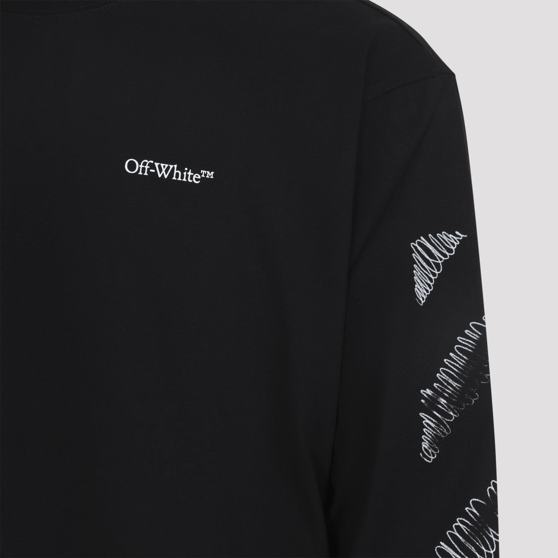 Off-White Long-Sleeve Black Shirt
