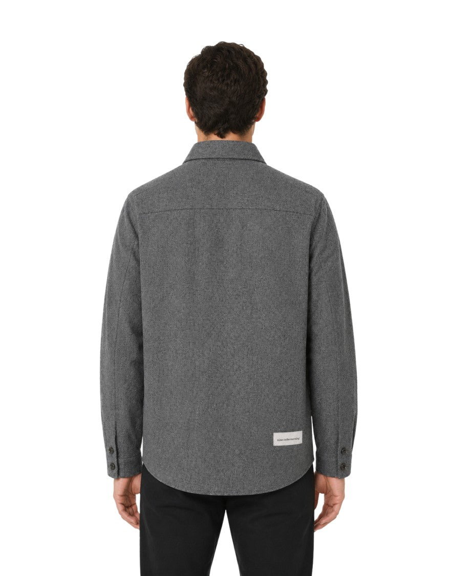 Nine In The Morning Grey Freud Wool-Blend Flap Pocket Overshirt